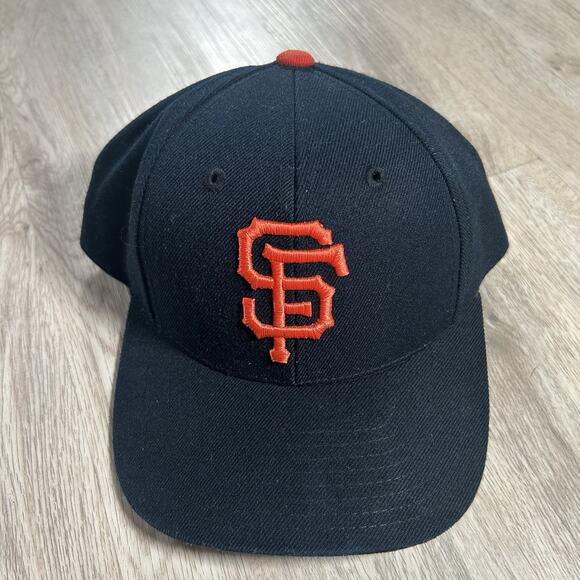 Vintage Puma Logo Athletic San Francisco Giants Hat Snapback MLB Black‎ Wool Cap - Picture 1 of 10